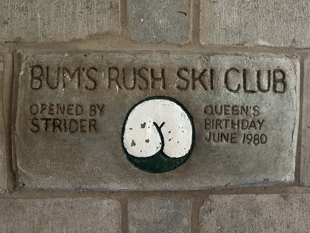 B'Rush Ski Club foundation stone June 1980